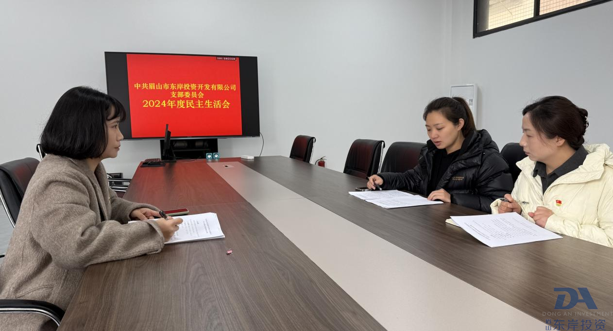 中共眉山市東岸投資開(kāi)發(fā)有限公司支委會(huì)召開(kāi)2024年度黨員領(lǐng)導(dǎo)干部民主生活會(huì)(圖1)